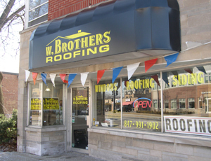 W. Brothers Roofing Showroom - Visit Our Showroom 115 W. Palatine Road, Palatine, Illinois 60067 